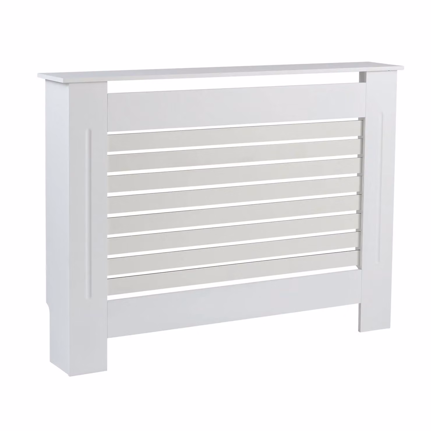 Home Source White Wooden MDF Radiator Cover and Hallway Shelf Cabinet – 2