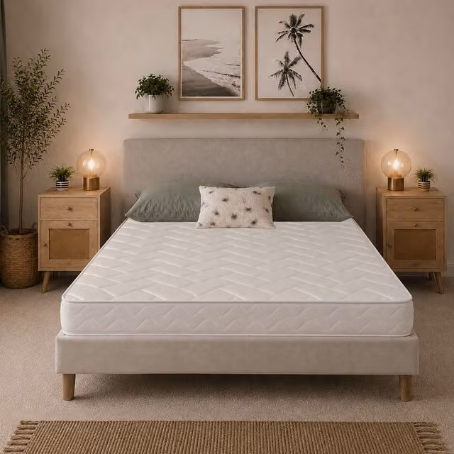 Starlight Beds Soft Feel Hybrid Memory Foam and Spring Mattress, White, W/D/H: 90 x 200 x 18 cm – 1