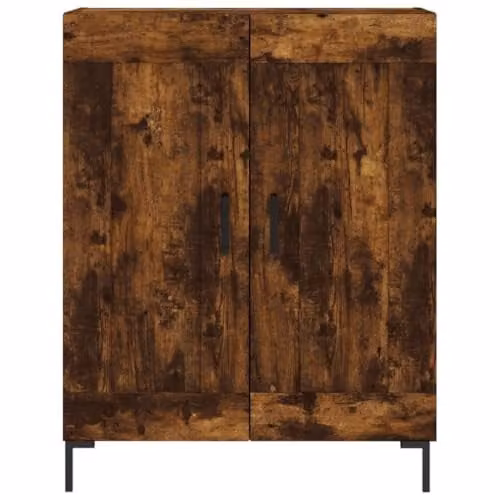vidaXL Highboard Sideboard in Brown Smoked Oak, Storage Cabinet with Doors and Shelves for Bedroom, Living Room or Office, W/D/H: 180 x 69.5 x 44.6 cm – 4