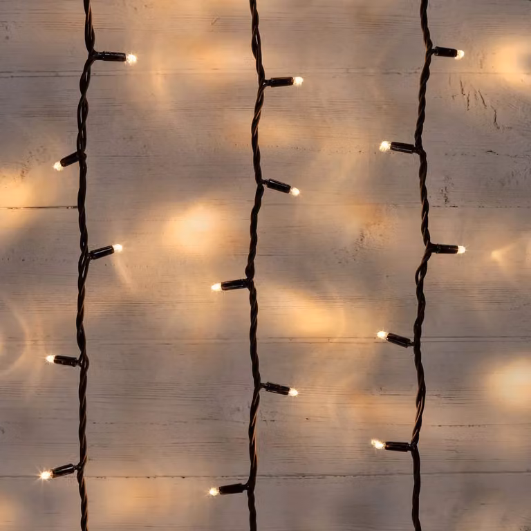 Plus Connect 15m Warm White LED Connectable Fairy Lights with Black Cable