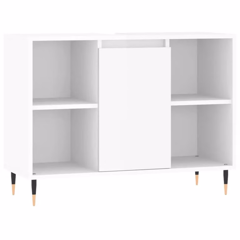 Berkfield Home High Gloss White Bathroom Cabinet W/D/H: 80 x 33 x 60 cm