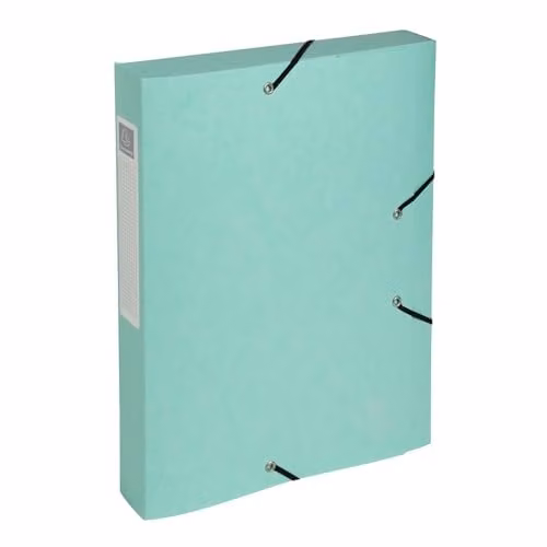 Exacompta CARTOBOX A4 Filing Box with Rubber Bands in Glossy Aquarel Card, Random Colour, W: 33 cm, D: 25 cm, Spine: 4 cm