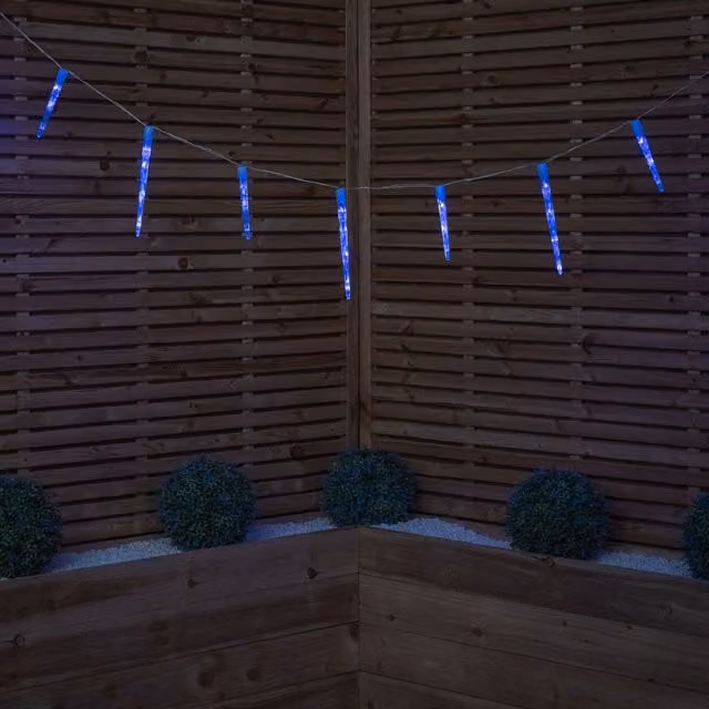 Samuel Alexander 6.9m Blue LED Icicle Christmas Chaser Lights with 72 LEDs – 1