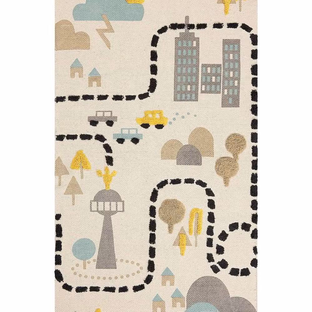 Wyld and Coco Multicolour Kids' Motif Area Rug, W/D: 80 x 150 cm – 2