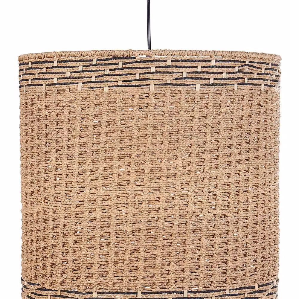 Wyld and Coco Pendant Lamp with Natural Paper Rope Shade in Beige – 2