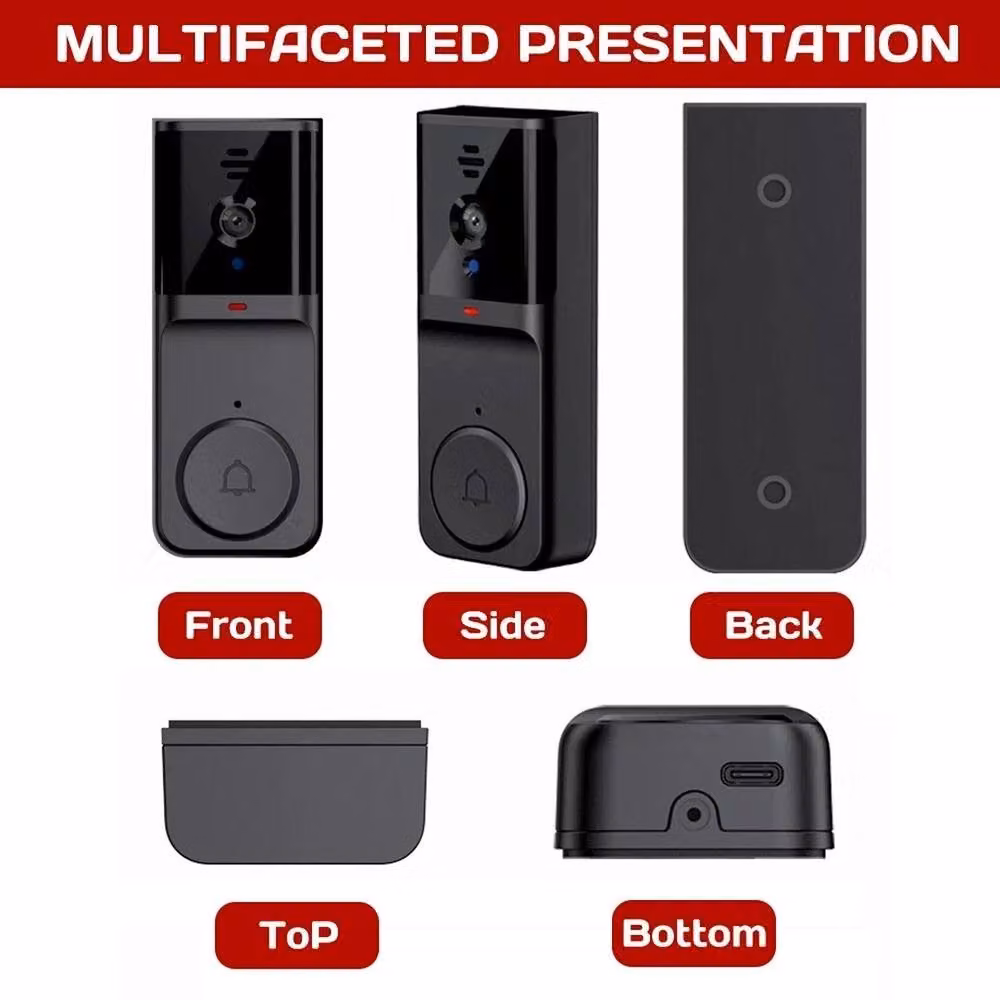 SPETLEK Wireless Video Doorbell in Black – 4