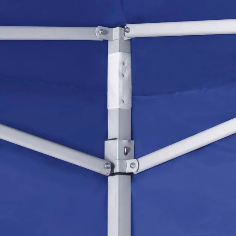 Berkfield Home Professional Folding Party Tent with 2 Sidewalls, Blue, W: 2 x D: 2 m