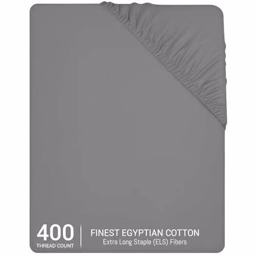 Pamposh Grey Cotton Sateen Single Fitted Sheet, Extra Deep Pocket 35 cm, W/D/H: 90 x 190 x 35 cm – 2