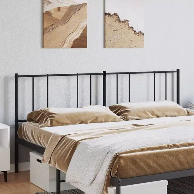 Berkfield Home Metal Headboard in Black, 200 cm – 1