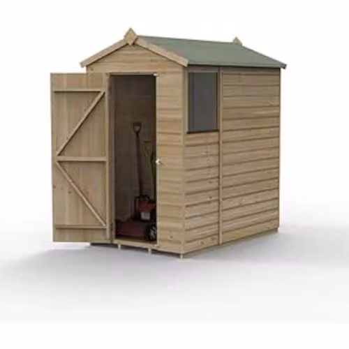 Forest Garden Brown Apex Wooden Shiplap Shed with Window and Floor – 1