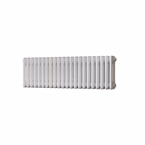 UK Radiators Alpha White 3 Column Traditional Cast-Iron Style Steel Radiator with Feet, W: 999 mm, H: 300 mm – 2