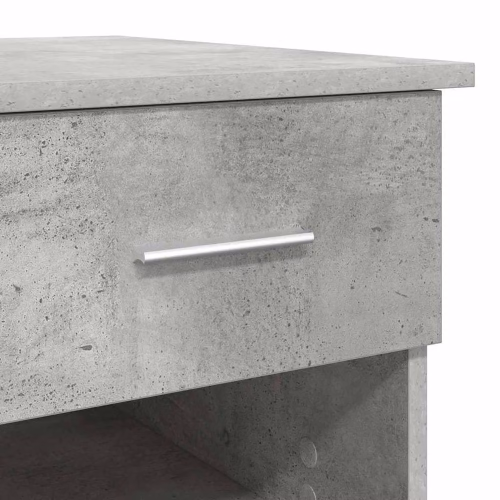 Berkfield Modern Writing Desk with Storage in Grey, W/D/H: 90 x 49.5 x 75 cm – 5