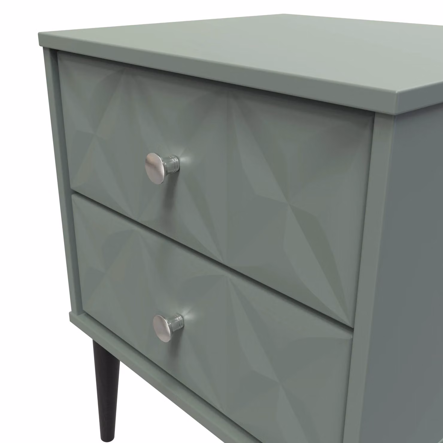 Ready Assembled 2 U Toledo 2 Drawer Bedside Cabinet in Pale Green – 3