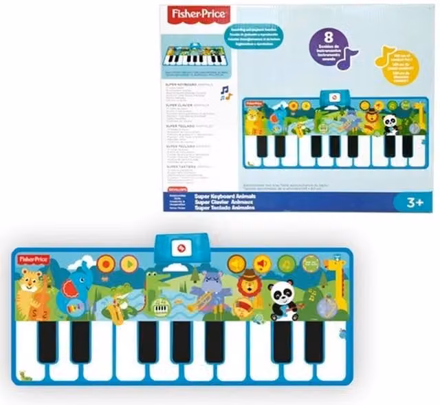 Fisher-Price Musical Rainforest Keyboard in Blue and Multicolour