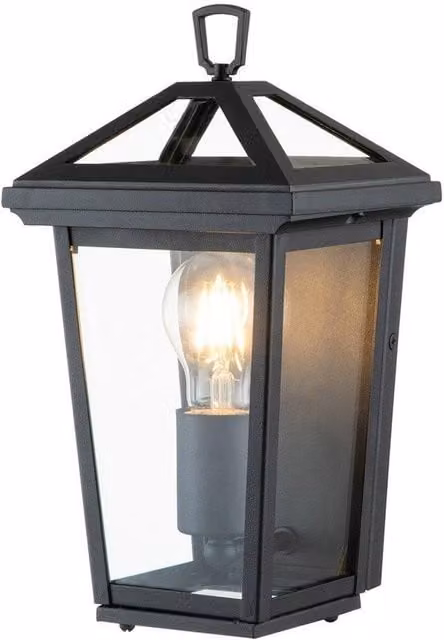 Hinkley Alford Place Outdoor Wall Lantern in Museum Black, IP44 Rated – 1