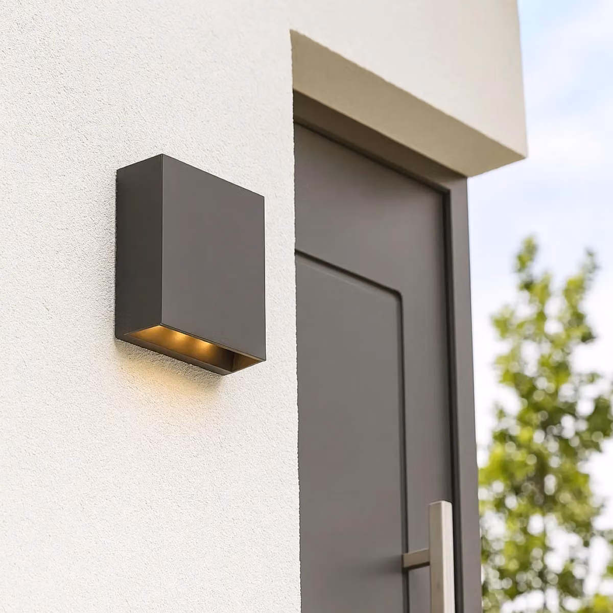 CGC Lighting Sian Modern Rectangular Outdoor LED Wall Light in Grey – 4