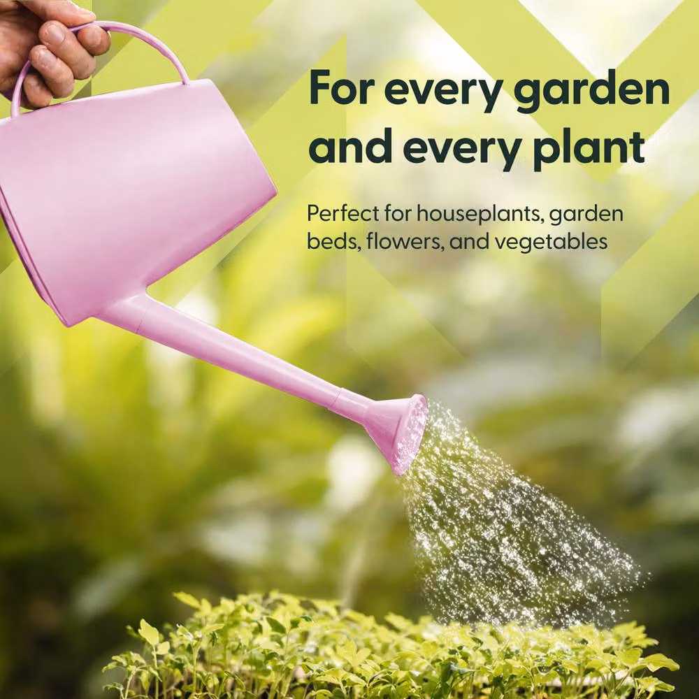 Keplin 1.8L Plastic Watering Can with Sprinkler Rose in Pink – 6