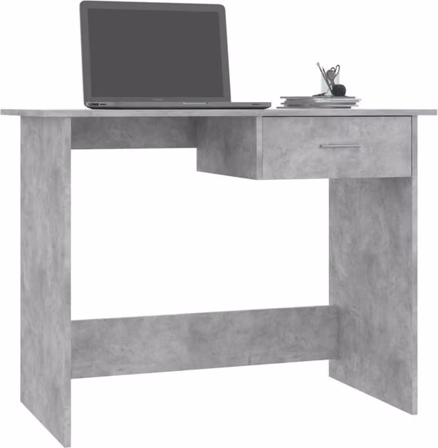 Berkfield Home Modern Writing Desk in Grey, W/D/H: 100 x 50 x 76 cm – 1