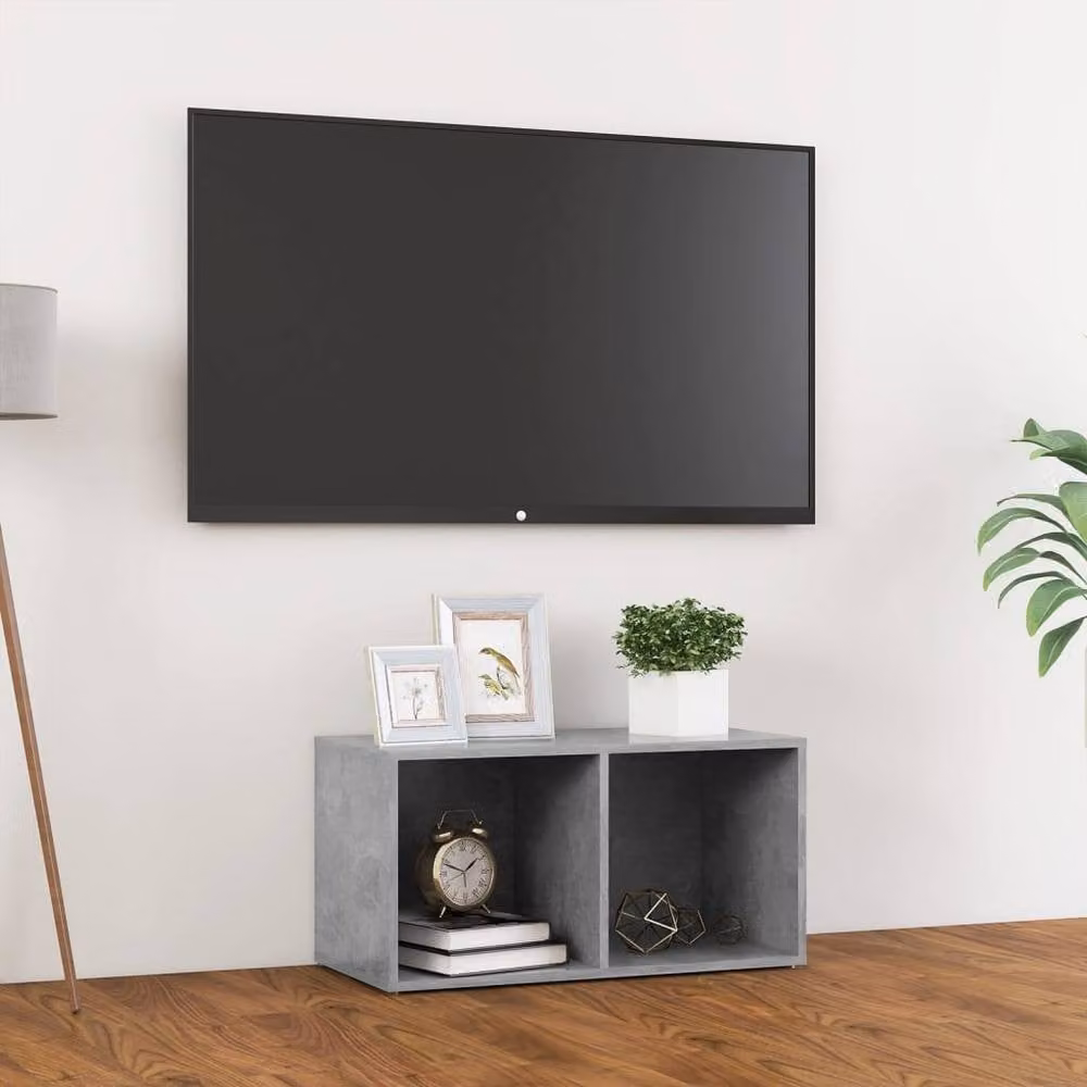 Berkfield Home TV Cabinet in Concrete Grey, W/D/H: 72 x 35 x 36.5 cm – 1