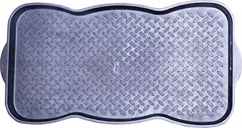 St Helens Home & Garden Shoe and Boot Tray, Black, W: 75.0 cm, D: 38.0 cm, H: 3.8 cm – 1