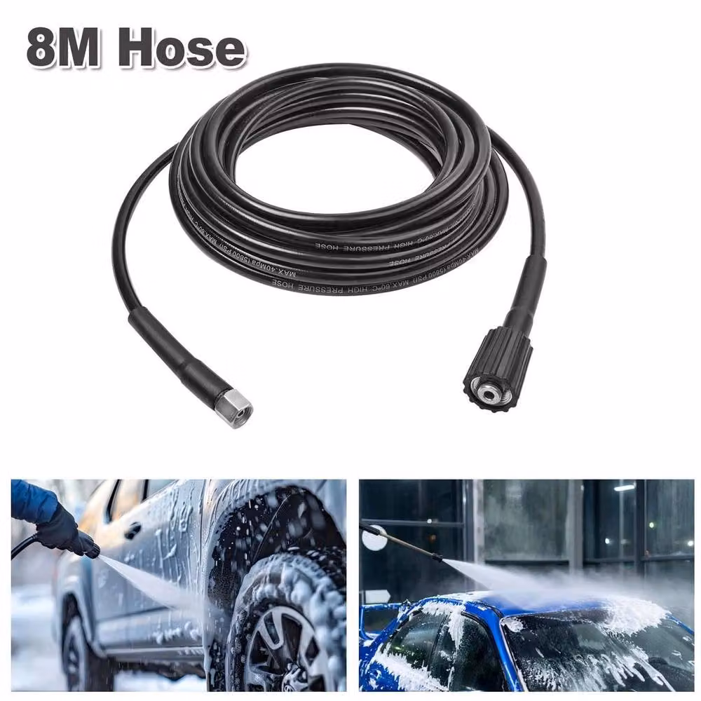 NESTLUNE 8m High Pressure Washer Hose Pipe and Jet Wash Lance in Black – 3