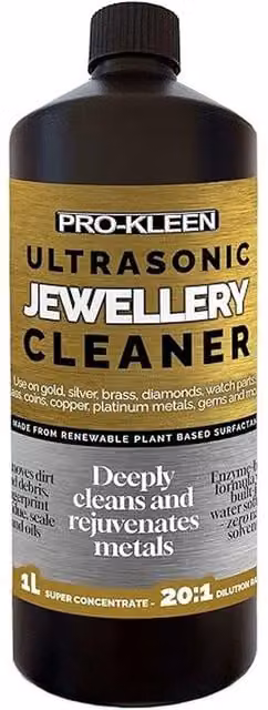 Pro-Kleen Ultrasonic Jewellery Cleaner Concentrated Solution, Clear, 1 kg