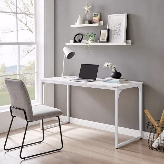 FurnitureboxUK Kendrick Home Office and Gaming Desk in White