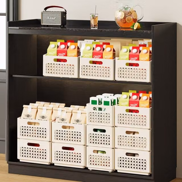Lifeideas Stackable Expandable Storage Organiser, White, W: 25 cm, D: 25 cm, H: 25 cm