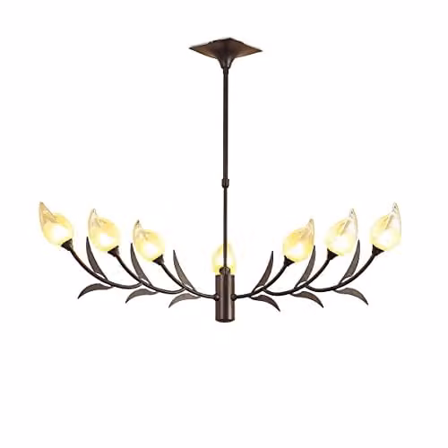Netlighting Inspired Holland Telescopic Pendant 9 Light G9 in Brown and Black Oxide