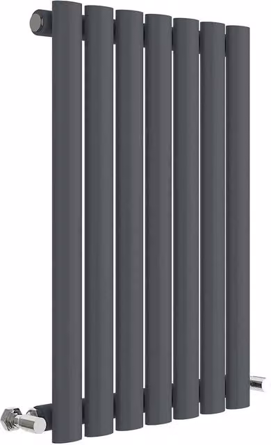 Balterley Embrace Horizontal Single Panel Radiator, Grey Anthracite, W: 60.0 cm, H: 41.2 cm