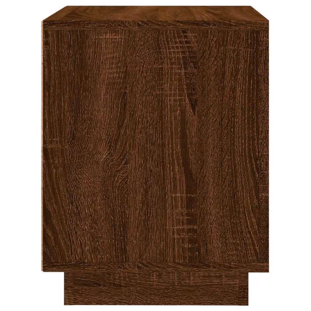 Berkfield Home Modern Bedside Cabinet in Brown Oak, W/D/H: 44 x 35 x 45 cm – 4