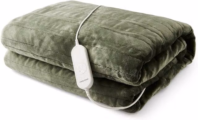 Morphy Richards EverCosy Large Fleece Electric Heated Throw in Green