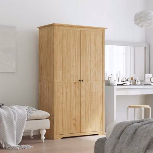 vidaXL BODO Modern Wardrobe in Brown, W/D/H: 99 x 53.5 x 173 cm – 2