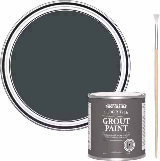 Rust-Oleum Floor Grout Paint in Black Sand, 250 ml, Blue