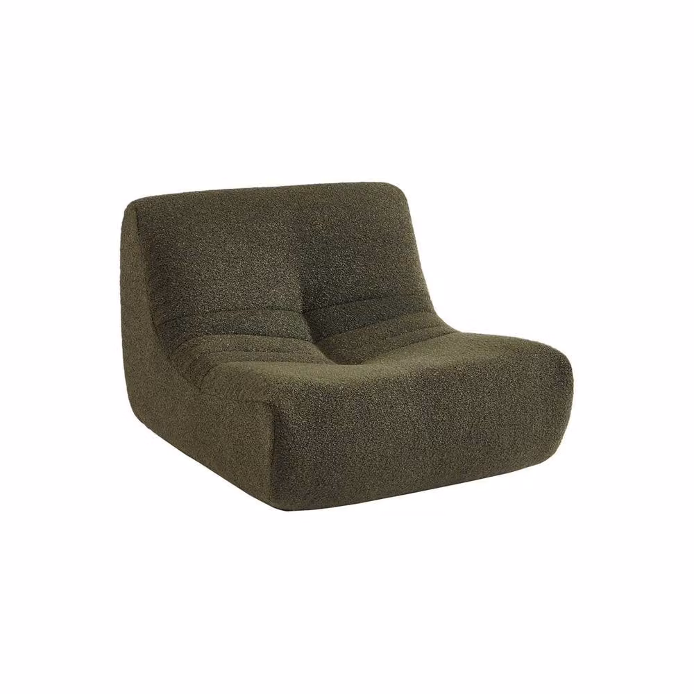 sweeek Children's Armchair in Khaki Textured Boucle Fabric – 2