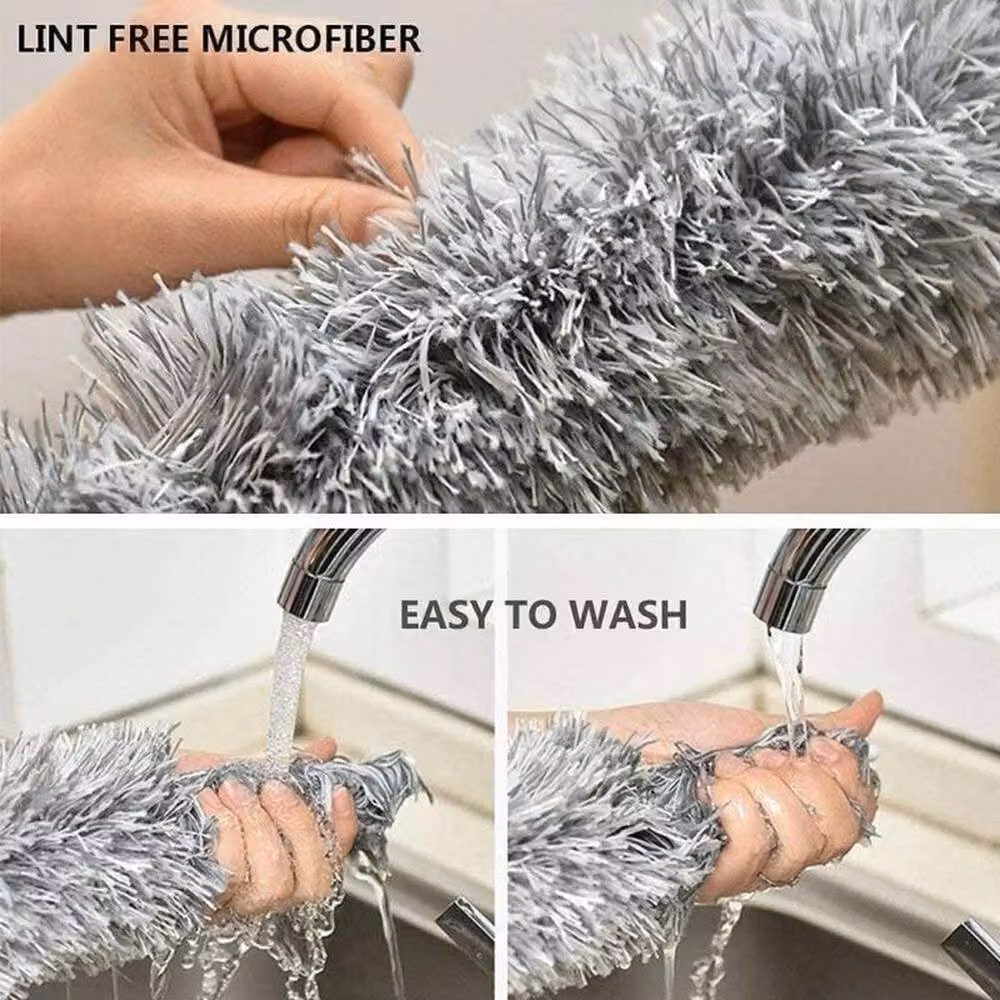 NESTLUNE 280cm Extendable Microfibre Feather Duster with Telescopic Handle in Grey – 2