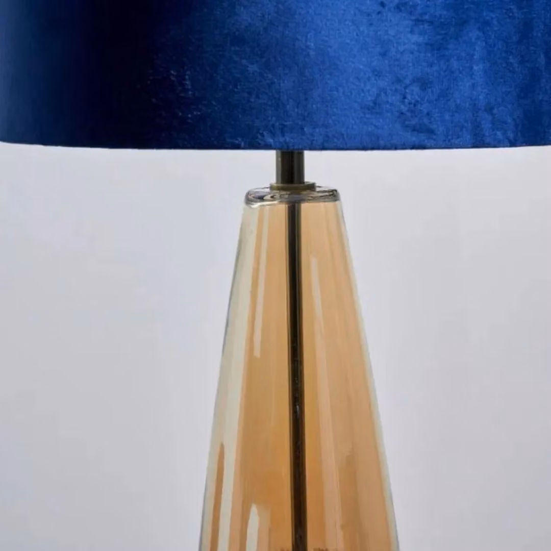 Pagazzi Elena Blue Glass and Metal Modern Table Lamp – 2