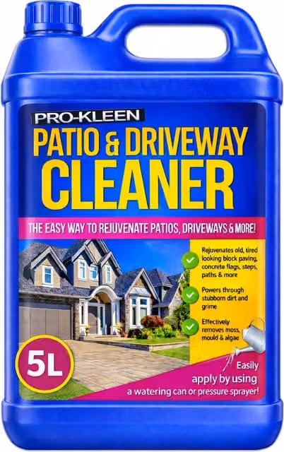 Pro-Kleen Patio and Driveway Cleaner, Transparent and Blue, 5 l