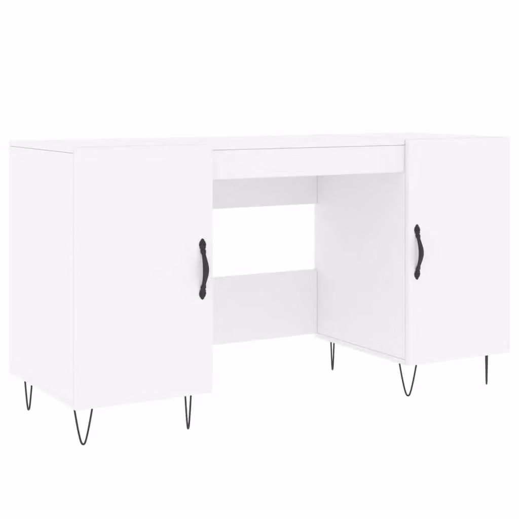 Berkfield Home White Writing Desk in Engineered Wood W/D/H: 140 x 50 x 75 cm – 2