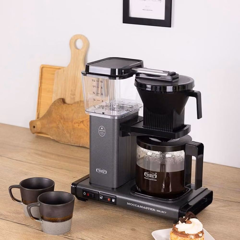 Moccamaster KBG Select Filter Coffee Machine with Glass Jug, Grey, 1.25 l – 7