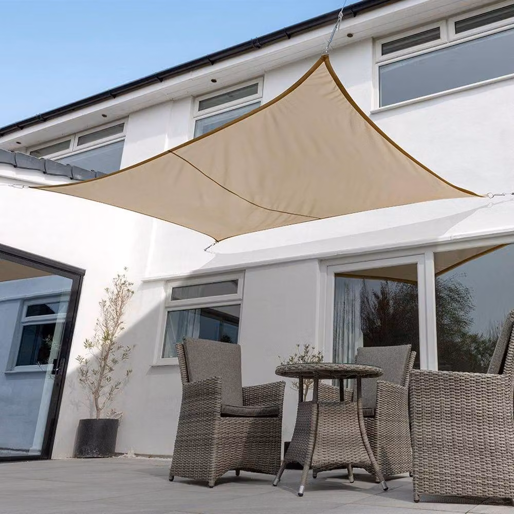 Primrose Brown Waterproof Rectangular Patio Sun Shade Sail Canopy with 98% UV Block, W: 6 m, L: 5 m – 2
