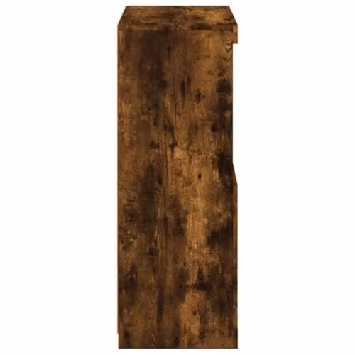 vidaXL Modern Sideboard with Integrated LED Lights in Smoked Oak, W: 60.5 cm, D: 37 cm, H: 100 cm – 5