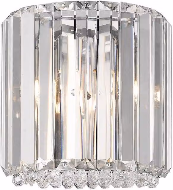 Netlighting Prince Crystal Wall Lamp in Silver and Transparent with G9 Socket