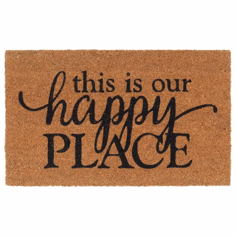 Berkfield Home Rectangular Coir and PVC Door Mat, Brown, W: 45 cm, L: 75 cm