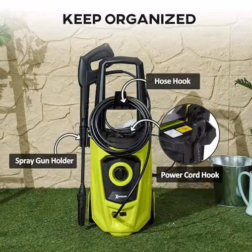 DURHAND 1800W High Pressure Washer, 150 Bar, 510 L/h Flow, Green – 6