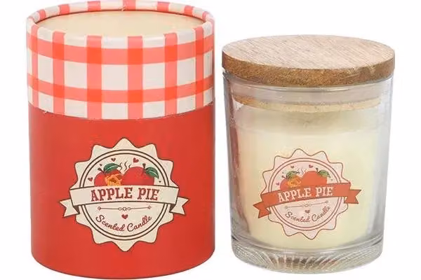 KDMD Apple Pie Scented Tabletop Candle, Beige, 28 g – 2