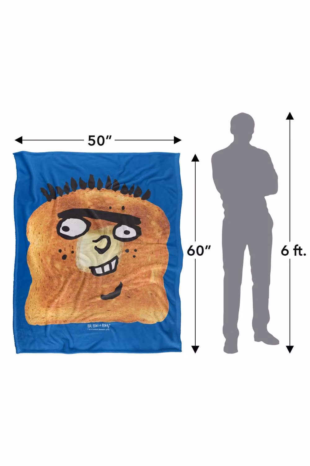 Cartoon Network Ed Edd n Eddy Super Soft Fluffy Polyester Throw Blanket in Multicolour and Blue, Large – 3