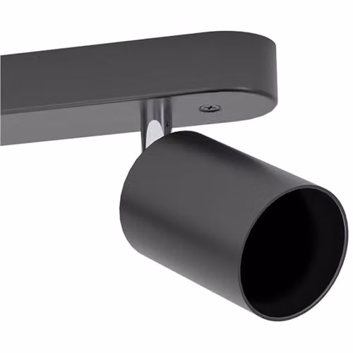 Loops Modern Black Metal Double Ceiling Spotlight with Adjustable Dimmable GU10 LED Bulbs – 2