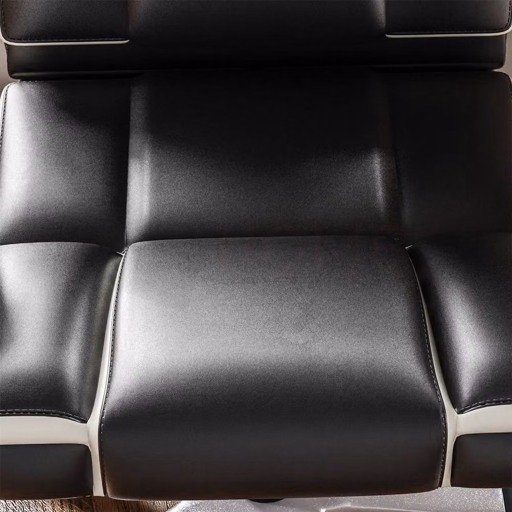 EONLION Black Faux Leather Swivel Gaming and Home Office Chair with Headrest and Armrests – 4