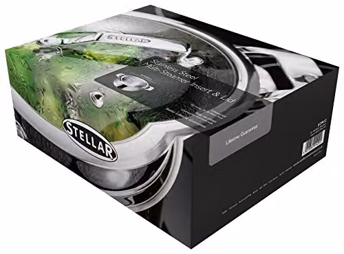 Stellar Stainless Steel Steamer Insert with Glass Lid, Silver – 2